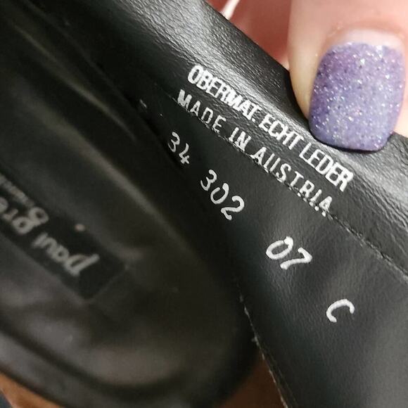 Paul Green rocking ankle boots black suede and metallic leather women's Size 7.5 - Picture 11 of 13